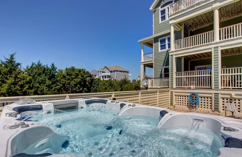 Ocean Isle Estates House | Lavish Semi-Oceanfront w Beach Access, XL Hot Tub, Private Pool, Dogs Welcome, & Game Room