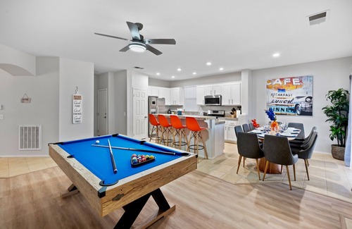 Indio House | LAZY RIVER mini WATERPARK Home, Slides, Basketball Ct, Arcade, 6 Bedrooms