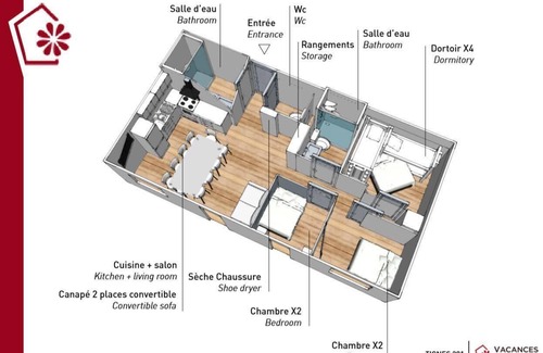 Val Claret Apartment | Le Borsat: Cosy Apartment with Slope Access