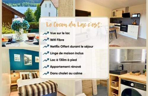 Gerardmer Apartment | Le Cocon du Lac, terrasse, vue lac