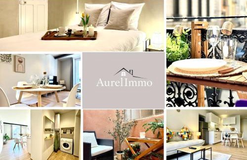 Orange Apartment | Le Cosy Bruey - Appartement Confort au Cœur du Centre Historique - Balcon & Patio