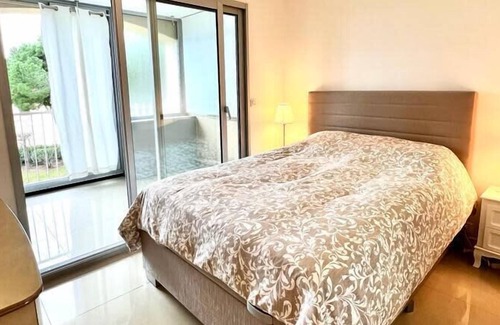 Plaine de la Brague Condo | Le Mimosa : 1 bedroom apartment with terrasse, pool, AC, parking spot