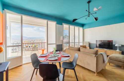 Hotel-de-Ville Apartment | Le Skyline - Apt climatisé avec terrasse Marseille