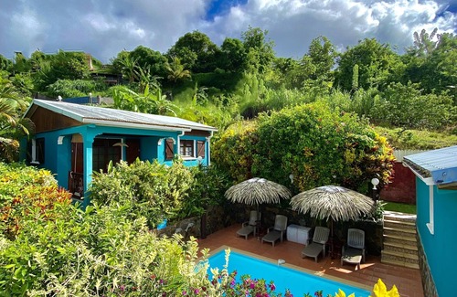 Riviere-Salee Villa | LES VILLAS PAMEYAQUE/LA VILLA PAME with swimming pool, facing the Caribbean Sea