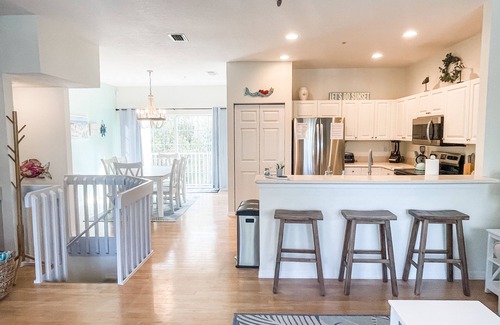 Bradenton Beach House | Light & Airy Townhome with Beach, Bay, & Pool views from deck!
