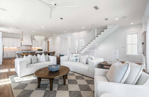 San Juan House | Loaded Designer Home with Gulf Views, One Minute to the Beach, Private Pool