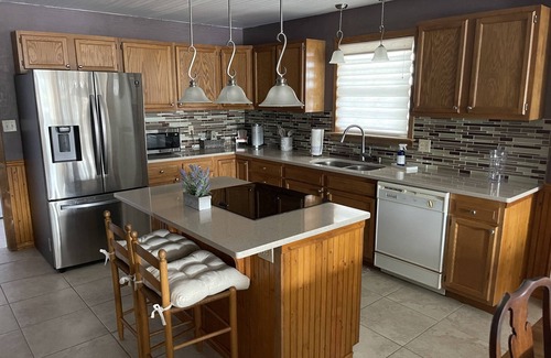 North Carolina Coast House | Located directly on canal w/beautiful water front views — one block from beach