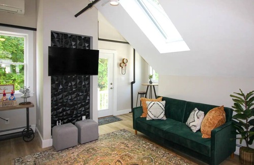 Gloucester Apartment | Loft on Main - DWTN, Beach, PVT Deck, Coffee Bar