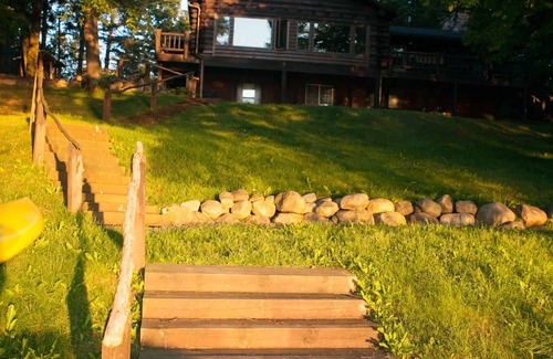Winter Cabin | Log cabin on beautiful clear lake perfect for your family retreat.