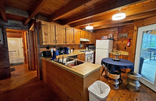 McCormick Cabin | Log Cabin with large deck and dock in best location on the Lake!