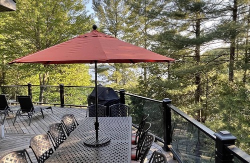 Windermere Cottage | Log home & guest cottage in old forest, Waterfall, Sunsets, Sauna, Fishing Boat