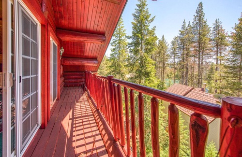 Big Creek House | Log-style home with spacious deck, close to China Peak Mountain
