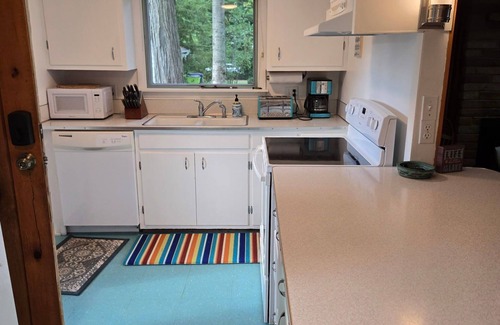 Traverse City Cottage | Long Lake Cozy Stone Cottage - Frontage - 4 Kayaks - Fire pit - Pet friendly