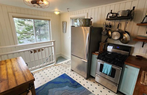 Mount Desert Cabin | Long Pond Camp - Beautiful view and private dock on Long Pond near Acadia National Park