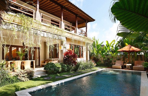 Ubud City-Centre Villa | Look no further! Stylish 2BR pool villa in rice fields, 10 mn walk to Ubud