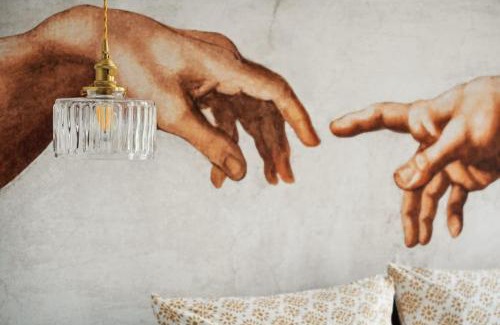 Corbeil-Essonnes Apartment | Love Room - La Création d'Adam avec Jacuzzi