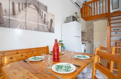 Sainte-Marie-la-Mer Apartment | Lovely apartment for 4 guests with WIFI, A/C, pool, TV and terrace