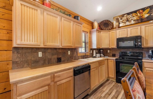 Branson Theater District Cabin | Lovely Cabin in the Heart of Branson! Gas Fireplace & Jetted Tub, Ticket/Golf Discounts