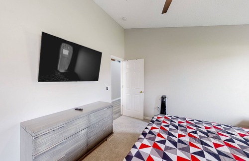Westbury House | Lovely home with a heated pool, open-concept interior, central AC, and W/D