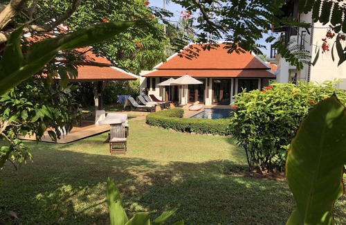 Bophut Villa | Lovely Villa Plumeria with private pool, huge garden and beach access