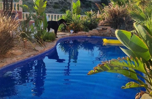 El Cortijo Grande Villa | Lovely villa with natural style swimming pool, fab outside area with great views
