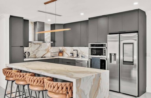 Hollywood Hills House | Lux Modern Villa w/Pool, Gym, Game Room, and Mini Golf, Near Beach and Casino