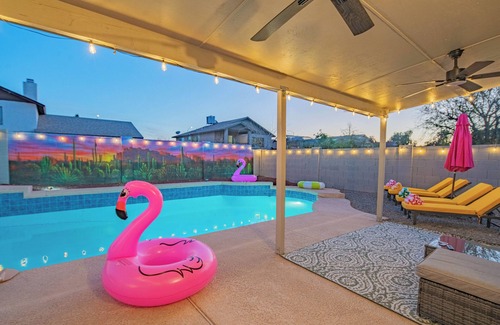 Mesa House | Luxe Oasis! Heated Pool, Spa, Theater, Game room, Sauna & Gym!