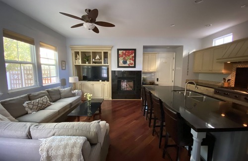 Beach Barber Tract House | Luxurious 4BR Home just steps from Beach-Big Hot Tub,Fire Pit,AC,Bikes,2 K Beds