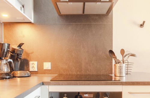 Makkum Apartment | Luxurious apartment with a balcony or a patio, a bathtub, and a private parking space directly on the IJsselmeer at Beach Resort Makkum.