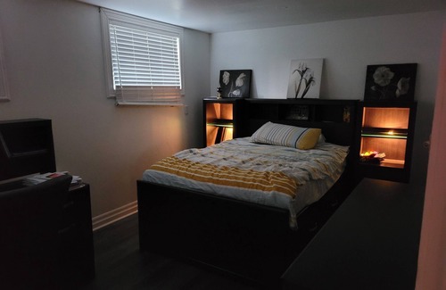 Blainville House | Luxurious Bedroom with Queen Bed & Full Bath.n