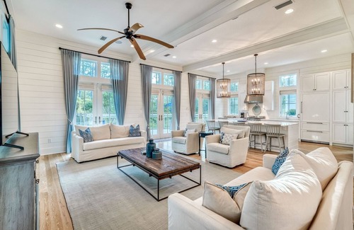 Watercolor House | Luxurious WaterColor Home: 6 Bikes, Golf Cart, Private Pool/Spa, Chic Interiors, Outdoor Fireplace!