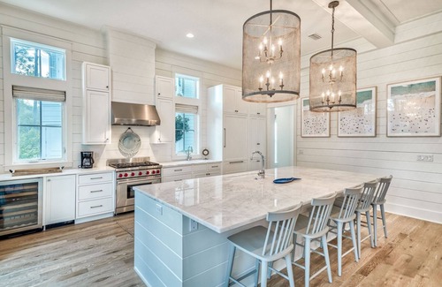 Watercolor House | Luxurious WaterColor Home: 6 Bikes, Golf Cart, Private Pool/Spa, Chic Interiors, Outdoor Fireplace!