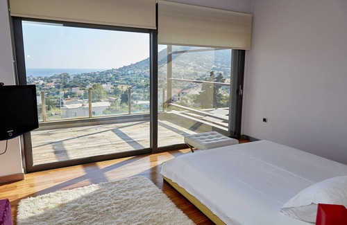Kropia Villa | Luxurius, modern, private villa w/pool, seaviews at Lagonisi, Athens Riviera