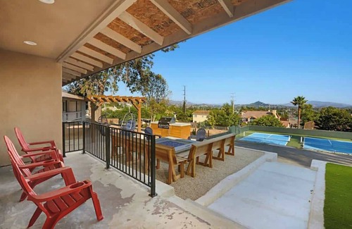 East Grove House | Luxury 2 Unit Home: Private Pool, Hot Tub & Games!
