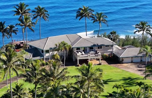 Kilauea House | Luxury 5 BR Estate over Beach w/Huge Views, Pool, Hot Tub - TVNC#4201
