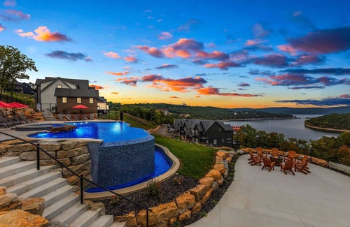 Kimberling City Villa | Luxury 5BR Lake Villa w/Dock, Slips, Pools & Gym | Serenity Shores