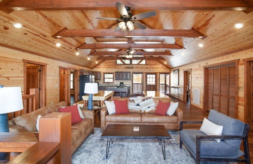 Sevierville Cabin | Luxury 8BR Getaway Pool Hot Tub Gazebo and Mountain Views