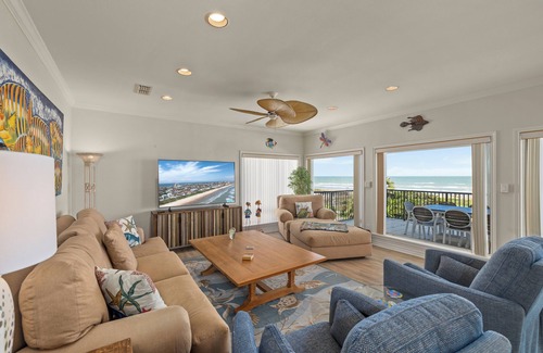 South Padre Island House | Luxury Beachfront Home w/private beach access & private heated pool!