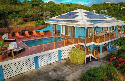 Nazareth House | Luxury Beachfront Villa in Prime St. Thomas Location Walk to Resort Dining & Bar