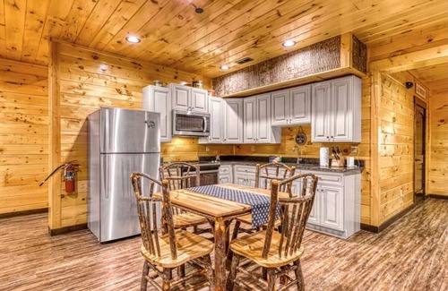 Gatlinburg Cabin | Luxury Cabin Sleeps 94! Walk to Downtown Gatlinburg - 2 Hot Tubs & Pool Access