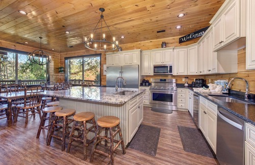 Gatlinburg Cabin | Luxury Cabin Sleeps 64, Walk to Gatlinburg, Pool Access, Hot Tub