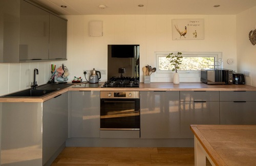 Newton Stewart Apartment | Luxury Cabin with Hot Tub & Hill Views