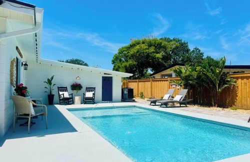 Cocoa Isles House | Luxury Coastal Cabin w/Pool & Home Gym