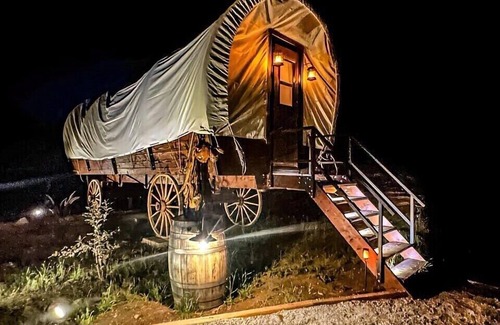 Banner Elk Cabin | Luxury Covered Wagon ,Winery with mountain and vineyard view