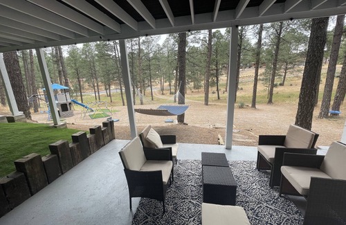 Ruidoso Cabin | Luxury Elk palace with hot tube and pool table and playground for kids