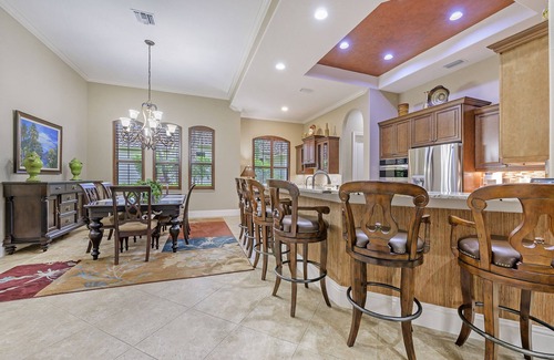 Central Naples House | Luxury Estate Home - Private Oversized Pool, Hot Tub, Summer Kitchen + Fireplace