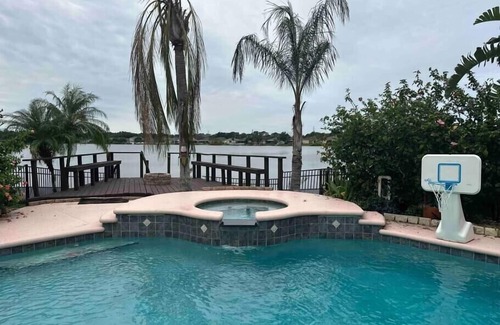 Orlando House | Luxury Lakefront Retreat Pool Home: Pool, Spa, BBQ, Arcade