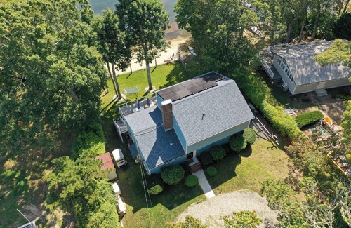 Mashpee House | Luxury Lakeside Home - Sauna Hot Tub Boats Private Beach Steam Room