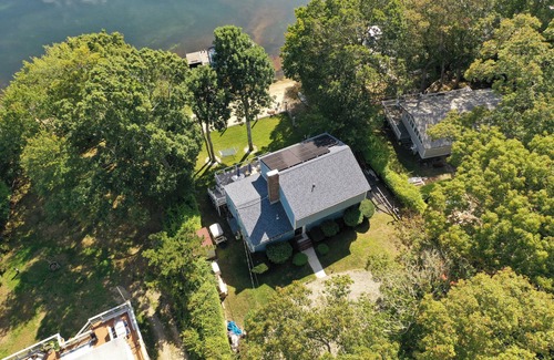 Mashpee House | Luxury Lakeside Home - Sauna Hot Tub Boats Private Beach Steam Room