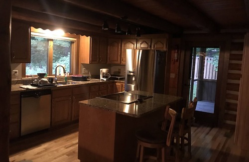 Stone Lake House | Luxury log cabin on the north end of long lake! Sarona Wi, close to Hayward!